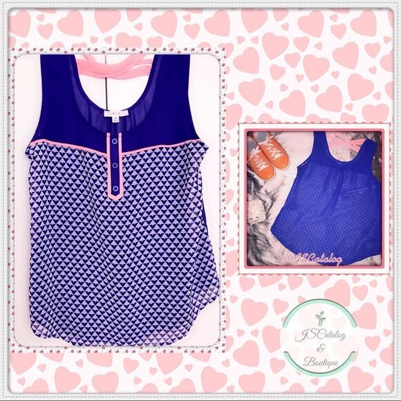 NWOT Sleeveless Chiffon Blouse Size S - Picture 5 of 5